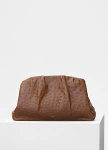 Celine Camel Ostrich Purse Clutch Bag