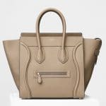 Celine Dune Drummed Calfskin Mini Luggage Bag