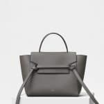 Celine Grey Grained Calfskin Micro Belt Bag