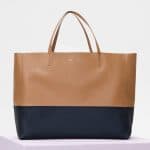 Celine Light Camel/Dark Sea Horizontal Cabas Bag