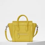 Celine Mimosa Baby Drummed Calfskin Nano Luggage Bag