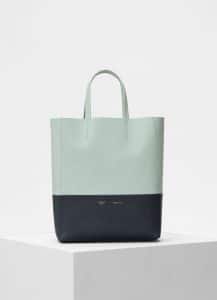 Celine Pastel Green/Dark Sea Small Cabas Bag