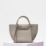 Celine Taupe Supple Grained Calfskin Small Big Bag with Long Strap