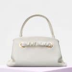 Celine White Shiny Calfskin Small Purse with Eyelets Bag