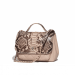Chanel Beige Python/Calfskin Business Affinity Top Handle Bag