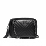 Chanel Black Calfskin Medium Camera Case Bag