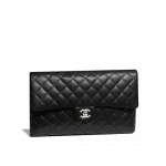 Chanel Black Classic Quilted Clutch Bag