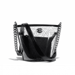 Chanel Black Printed PVC Coco Bucket Small Bag