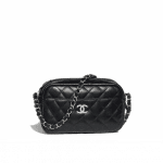 Chanel Black Quilted Lambskin Camera Case Bag