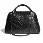 Chanel Black Soft Bowling Large Bag