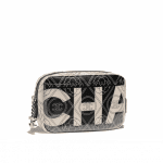 Chanel Black/Beige Printed Canvas Maxi Chanel Camera Case Bag