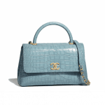 Chanel Blue Alligator Medium Coco Handle Bag
