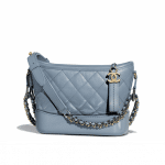 Chanel Blue Goatskin Gabrielle Small Hobo Bag