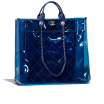 Chanel Blue/Dark Blue PVC Coco Splash Large Shopping Bag