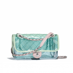 Chanel Blue/Green/Pink PVC Coco Splash Medium Flap Bag