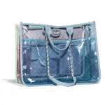 Chanel Blue/Green/Pink PVC Coco Splash Medium Shopping Bag