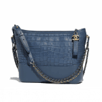 Chanel Dark Blue Alligator Gabrielle Hobo Bag