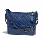 Chanel Dark Blue Goatskin Gabrielle Hobo Bag