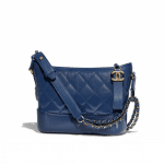 Chanel Dark Blue Goatskin Gabrielle Small Hobo Bag