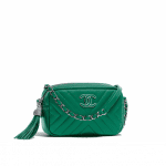 Chanel Green Calfskin Mini Camera Case Bag