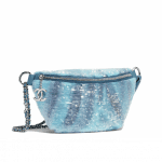 Chanel Light Blue/Turquoise Sequin Waterfall Waist Bag