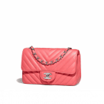 Chanel Pink Chevron Classic Flap Mini Bag