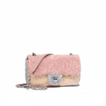 Chanel Pink/Beige/Gray Sequins Mini Flap Bag