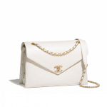 Chanel White Lambskin Flap Bag