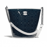 Chanel White Printed PVC Coco Bucket Large Bag