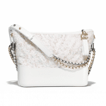Chanel White Tweed/PVC Gabrielle Hobo Bag