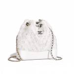 Chanel White Tweed/PVC Gabrielle Small Backpack Bag
