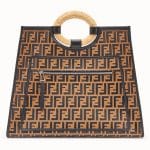 Fendi Brown Logo Runaway Shopper Bag