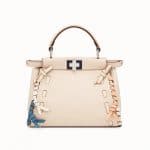 Fendi Pink Leather with Bows Peekaboo Mini Bag