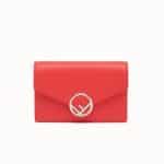 Fendi Red F Logo Wallet On Chain Bag
