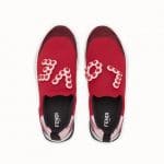 Fendi Red Love Embellished Sneakers