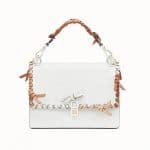 Fendi White Leather with Bows Kan I Bag