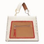 Fendi White/Red Leather with Bows Runaway Regular Bag