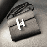 Hermes Black Mini Cinhetic Clutch Bag