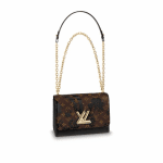 Louis Vuitton Noir Monogram Blossom Twist MM Bag
