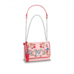 Louis Vuitton Rose Ballerine Monogram Flower Print Epi Twist MM Bag