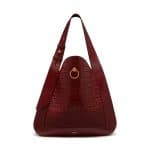 Mulberry Antique Ruby Croc-Embossed Nappa Marloes Hobo Bag