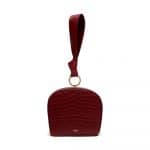 Mulberry Antique Ruby Croc-Embossed Nappa Minety Clutch Bag