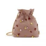 Mulberry Ballerina Soft Lamb Nappa with Jewels Lynton Mini Bucket Bag