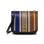 Mulberry Black Diagonal Stripe Amberley Satchel Bag