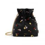 Mulberry Black Soft Lamb Nappa with Jewels Lynton Mini Bucket Bag