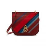 Mulberry Brick Diagonal Stripe Amberley Satchel Bag