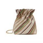 Mulberry Chalk Diagonal Stripe Lynton Mini Bucket Bag