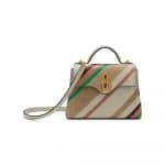 Mulberry Chalk Diagonal Stripe Mini Seaton Bag