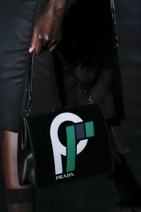 Prada Black Printed Frame Bag - Fall 2018