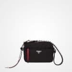 Prada Black/Fire Engine Red Nylon Camera Bag